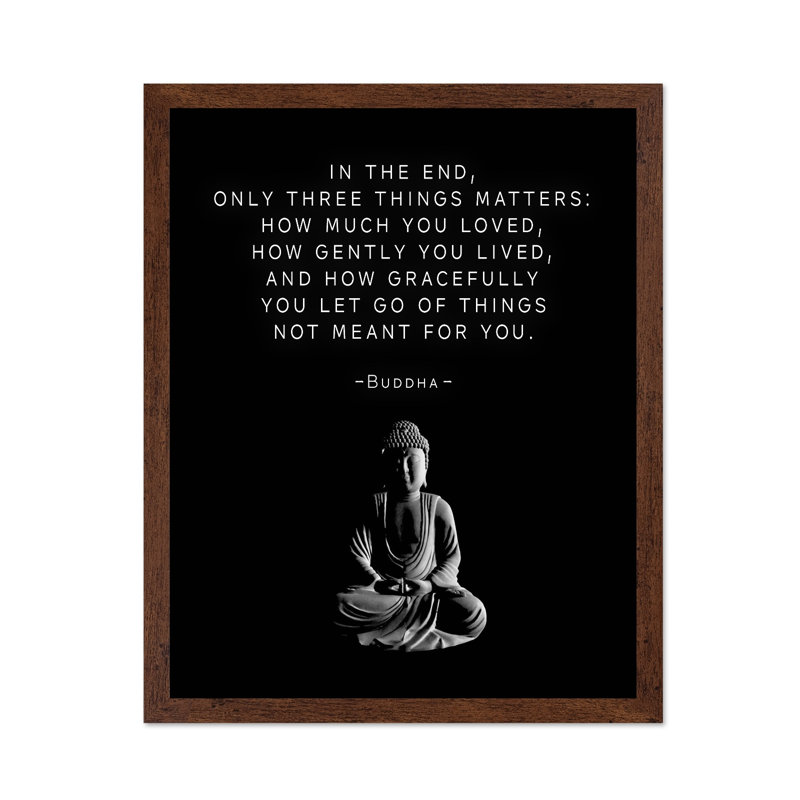 Only Three Things Matter No2, 24"H x 32"W, Poster, Brown Framed