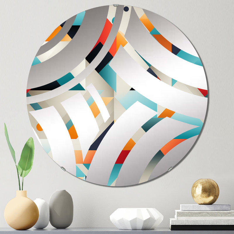 Jacare - Miroir décoratif Wave Center, 23,6 po x 23,6 po