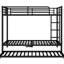 Lit superposé double en métal avec lit gigogne simple - Structure stable, revêtement, garde-corps sur acier robuste, caractéristiques-268190297