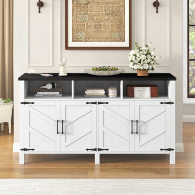 Adjustable Shelves and Half-Open Storage Cabinet