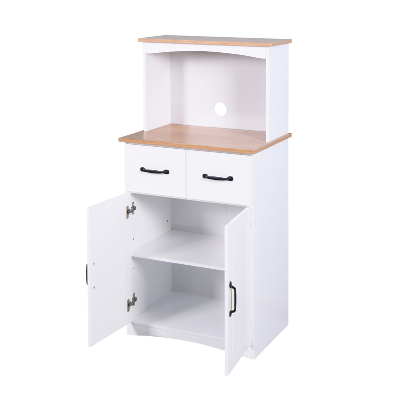 Armoire de cuisine en bois avec garde-manger et micro-ondes avec tiroir de rangement
