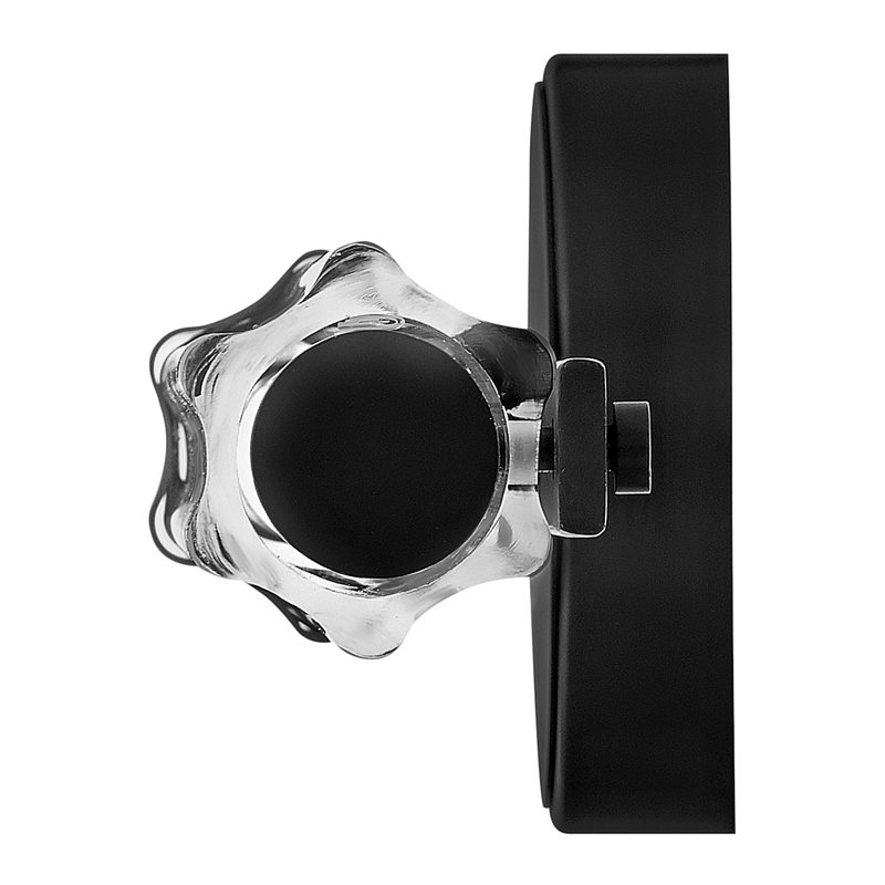 Georgette Integrated LED Bath Vanity w/ Clear Fluted Crystal Shade, Textured Black Oxide