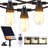 Ambience Pro 104 Ft Solar Powered Outdoor LED String Lights With Remote Control - 32 Bulbs, 7W Solar Powered Soft White Weatherproof Light