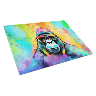 Hippie Animal Gorilla Glass Cutting Board