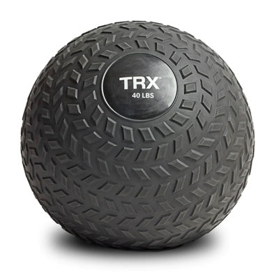 Slam Ball TRX avec poids de 40 livres pour des séances d'entraînement de haute intensité, noir