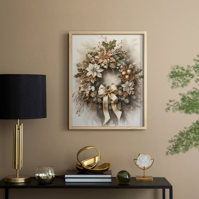 Reproduction d'art encadrée, Noël massif, Naturel, H 11 po x l 9 po