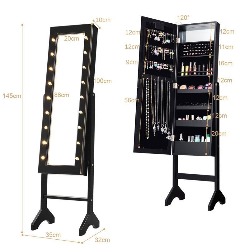 Bissett Freestanding Jewelry Armoire