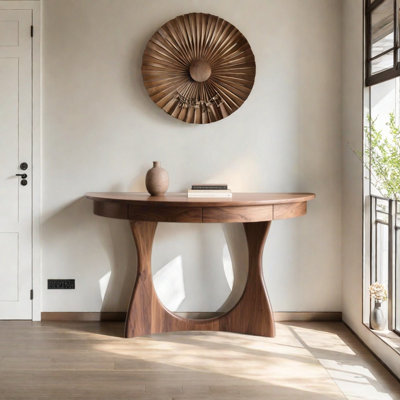 Retro Minimalist Solid Wood Console Table