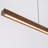 1-Light 50"W Solid Wood Dimmable LED Linear Kitchen Island Pendant With Remote