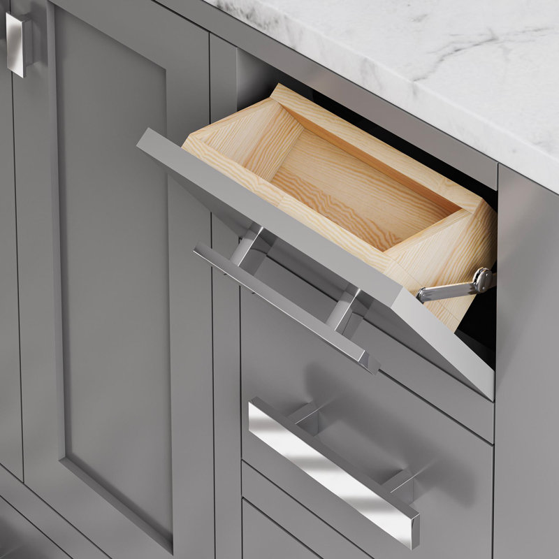 Ensemble de meuble-lavabo simple 36 po Steve, Gris
