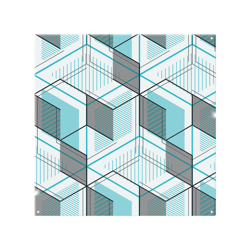 Geometric Hexagons Splash Back, 70cm L x 50cm W