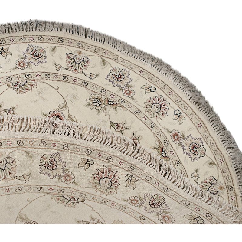 High-Quality Hand-Knotted Ivory Area Rug