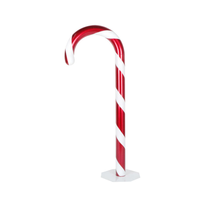 Red-White Standing Candy Cane., 48'' H x 2.95'' W x 18.1'' D