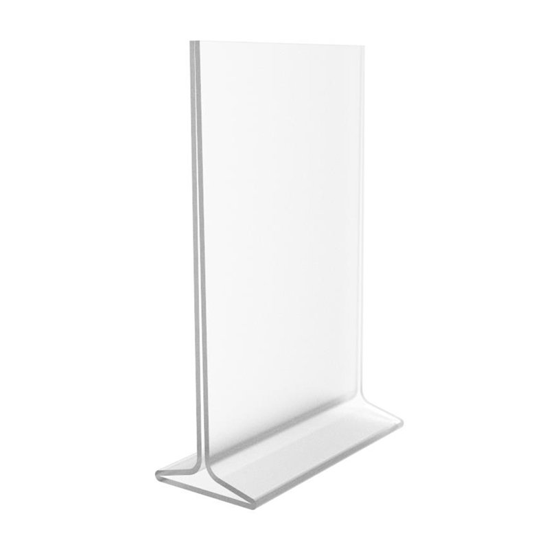 Clear Sign Holder 5.5 x 8.5" Portrait Picture Frame Menu Holder Literature Stand