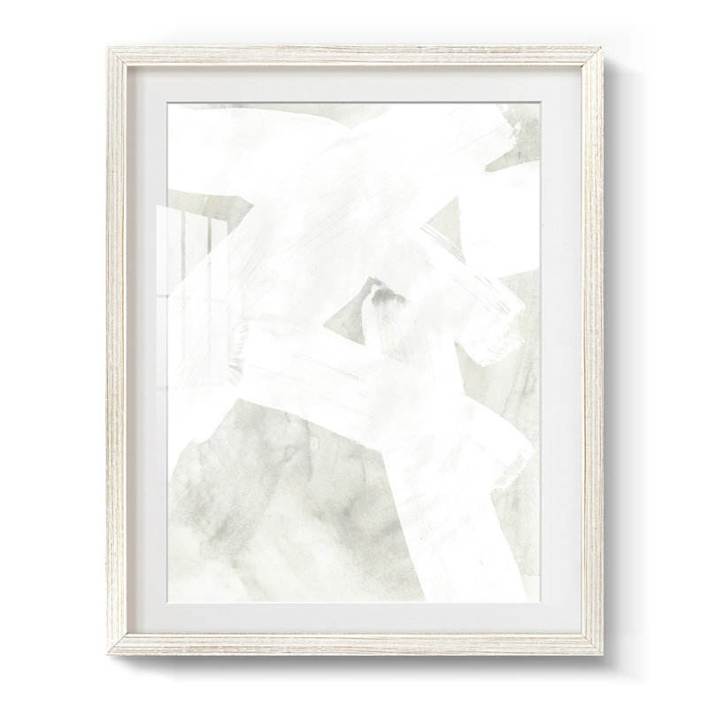 Stone Brush I -Framed Print, 28.5" H x 20.5" W, White