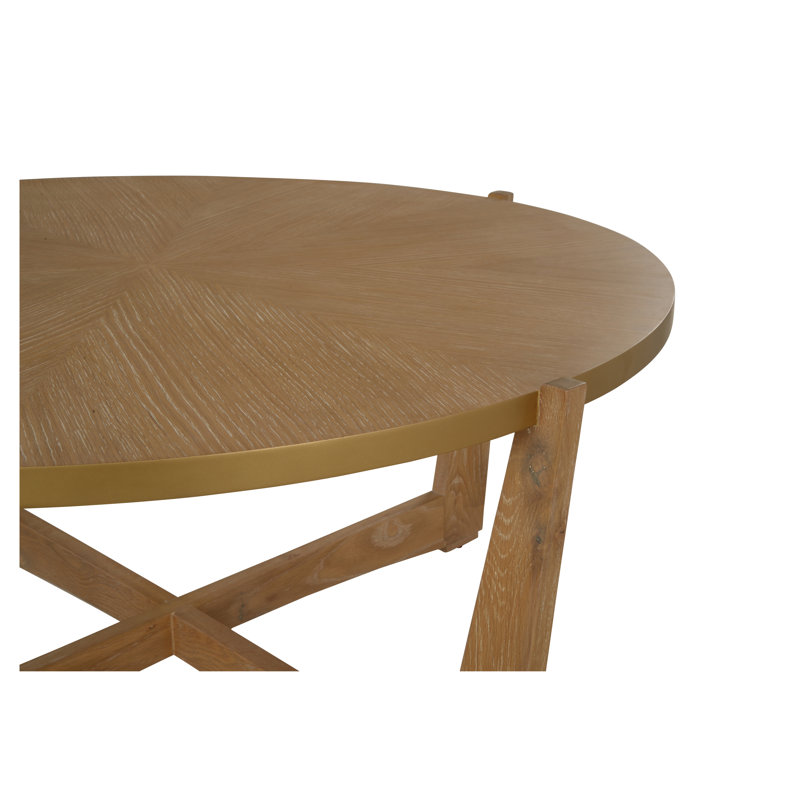Jamie Merida Solid Wood Cocktail Table, Cerused Oak