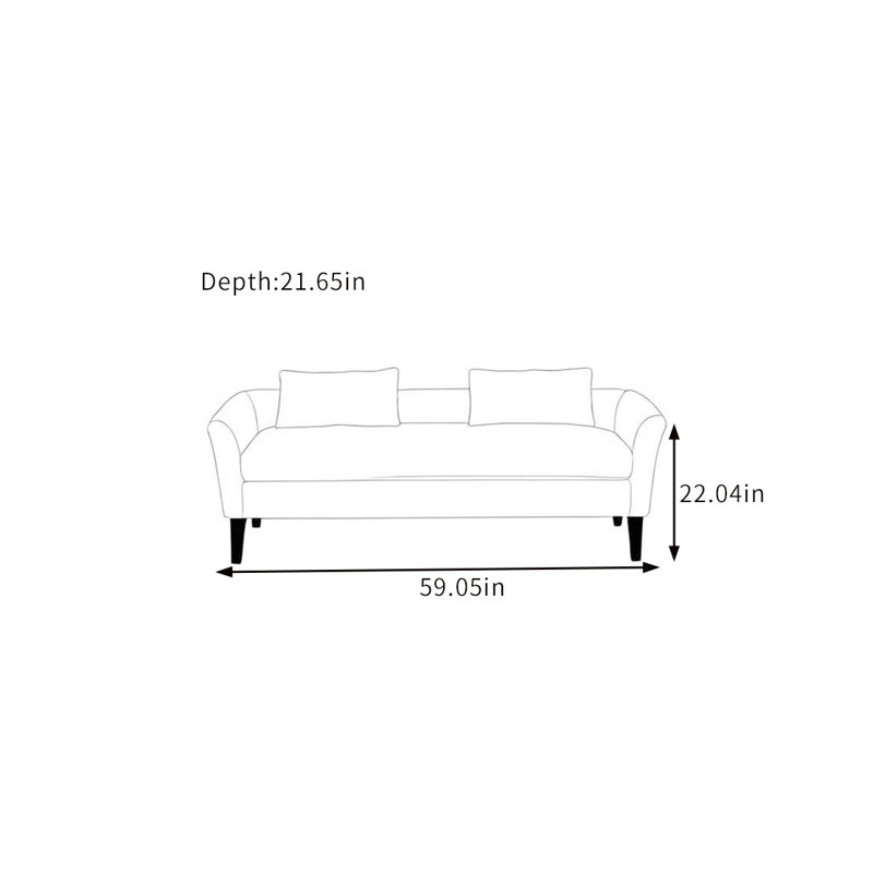Kenzington Microfiber/Microsuede Upholstered Bench, Atrovirens, 22.04" H x 59.05" W x 21.65" D