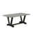 3-Piece Dining Table Set Consists of a Dining Room Table and 2 Small Benches - Cement Table Top and Wire Brushed Black Finish-1860476369-1860476367-1860476360