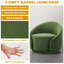 Fauteuil demi-tonneau pivotant rembourré Aunna-198877773