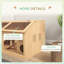 Wooden Hamster Cage for Gerbils with Suspension Bridge Ladders Nature