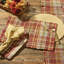  Ensemble de 4 napperons rouges Astor Plaid Chindi