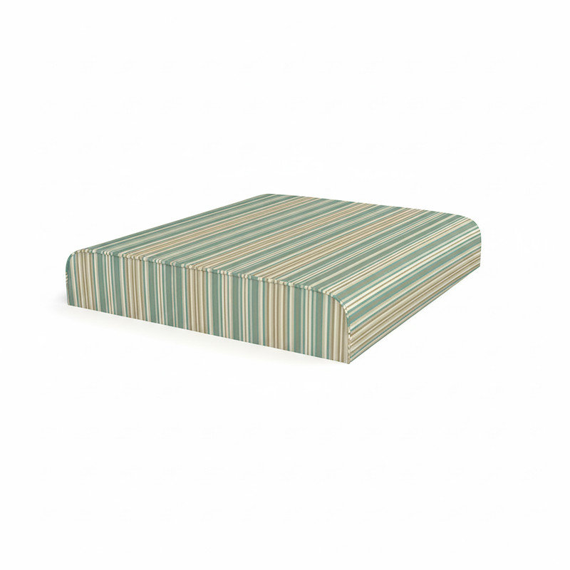 Coussin de remplacement pour repose-pieds d'extérieur Sunbrella, Gavin brume rayée