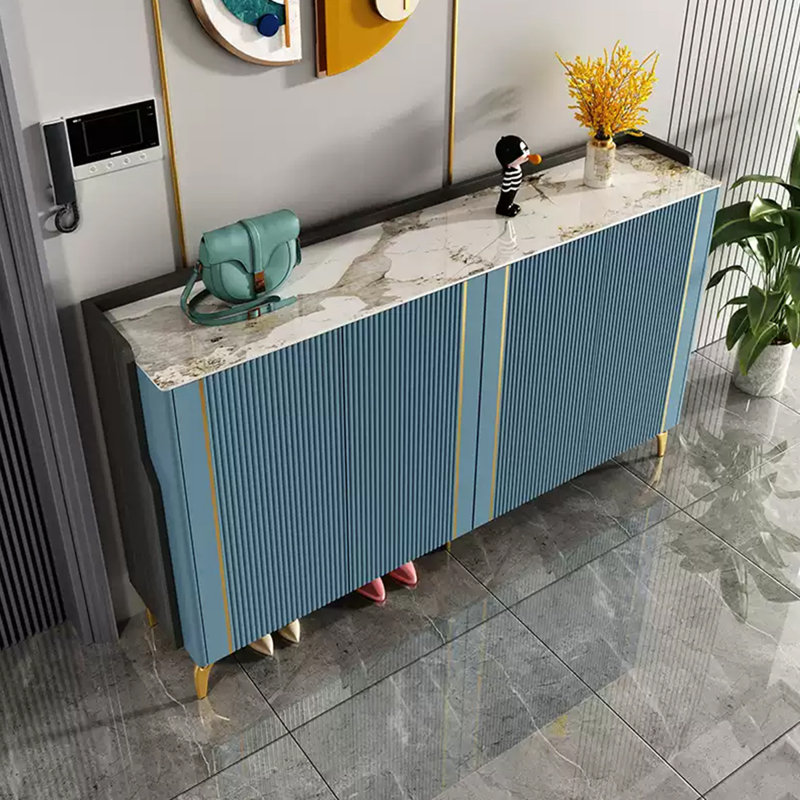 Blue Manufactured Wood  Shoe Storage