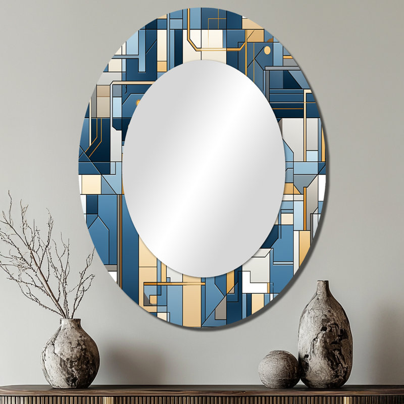 Miroir mural Earthy Cobalt, H 40 po x l 30 po