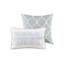 Housse de couette en coton gris - 5 pièces pour lit double / grand avec coussins décoratifs-119384230-119384231