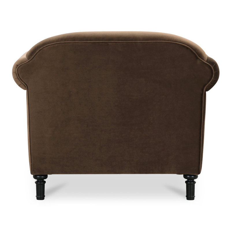 Harmony Armchair, Dark Brown Velvet