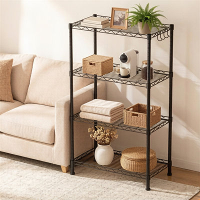 4 Tier Adjustable Wire Shelving Unit