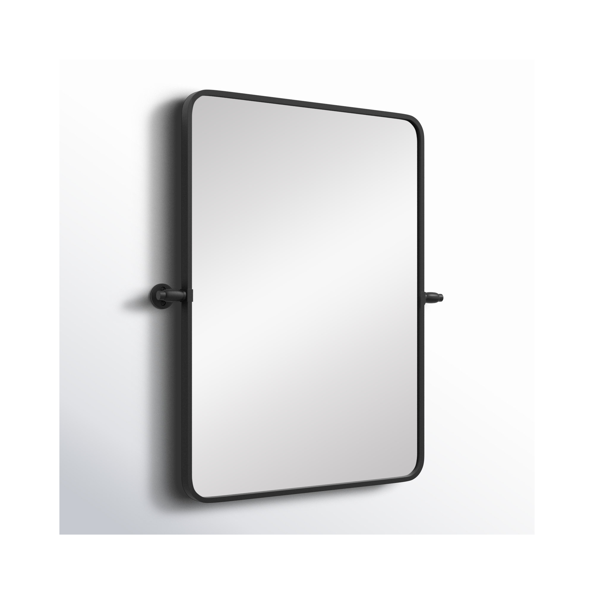 Belfield Metal Wall Mirror, 20" x 24", Black