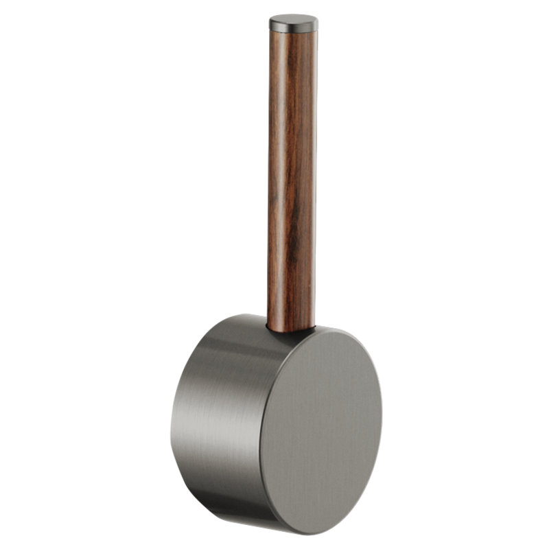 Odin® SmartTouch® Pull-Down Faucet with Square Spout, Luxe Steel, Wood Lever