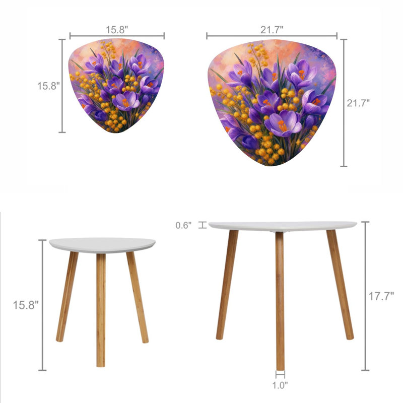 Ensemble de 2 tables basses gigognes Triangle