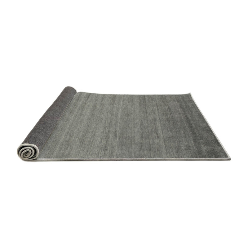 Tapis contemporain gris, Rond 6 pi