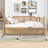 Rattan Wooden Daybed with Twin Trundle-2022014701-2022014703