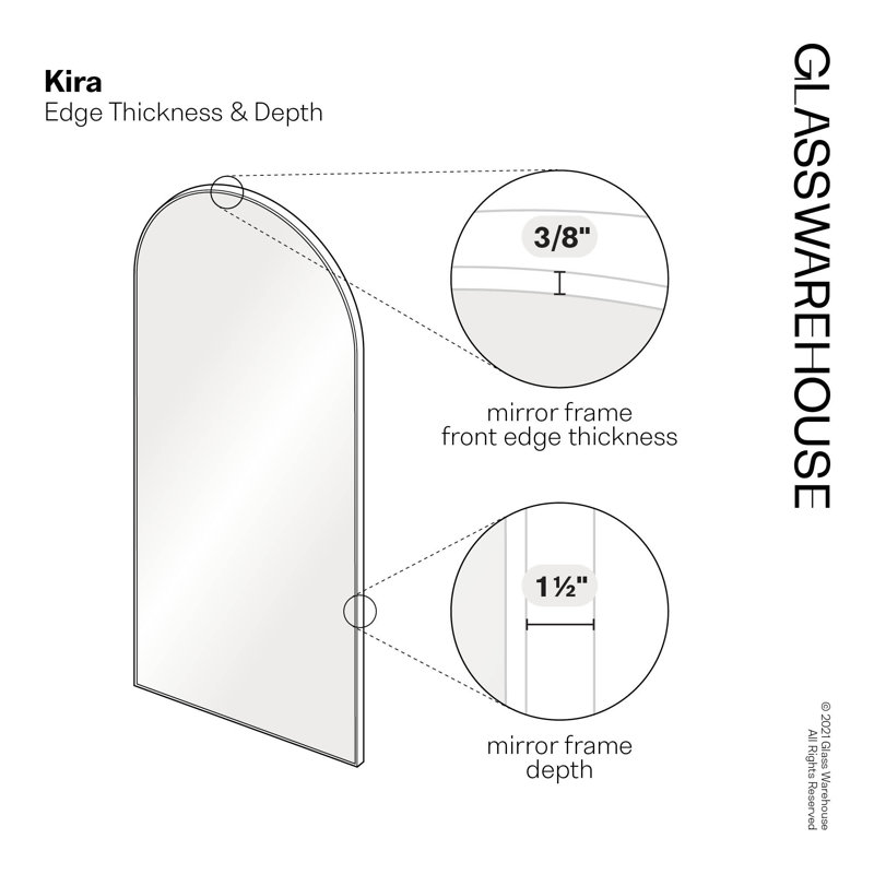 Kira Metal Mirror, Pink, 83" x 48"