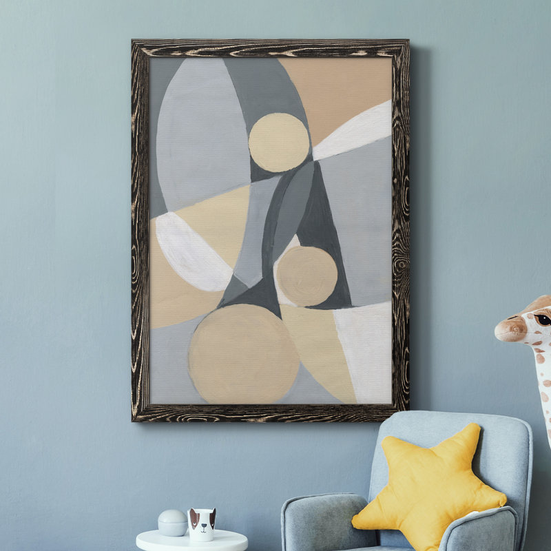 Millenium I - Peinture sur toile encadrée, H 31,5 po x l 23,5 po x P 1,5 po, Toile avec cadre noir