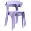 Set of 4 Garden Chairs GUBBIO Violet
