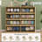 Fluted 8-Drawer Wooden Dresser, 48" Wide Modern Curved Chest of Drawers, Natural-2130447628