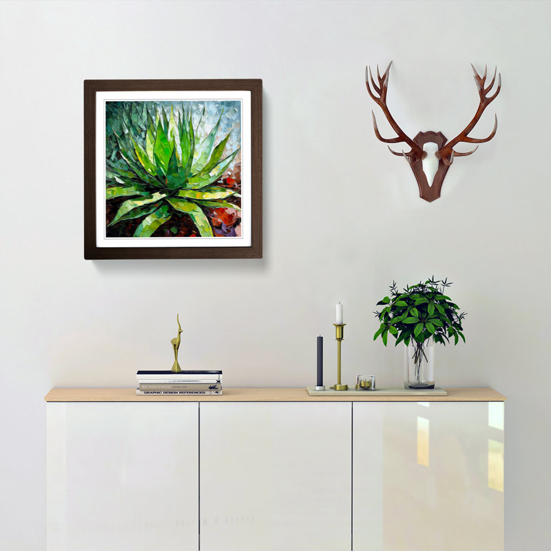Single Picture Frame Print on Wood, Walnut