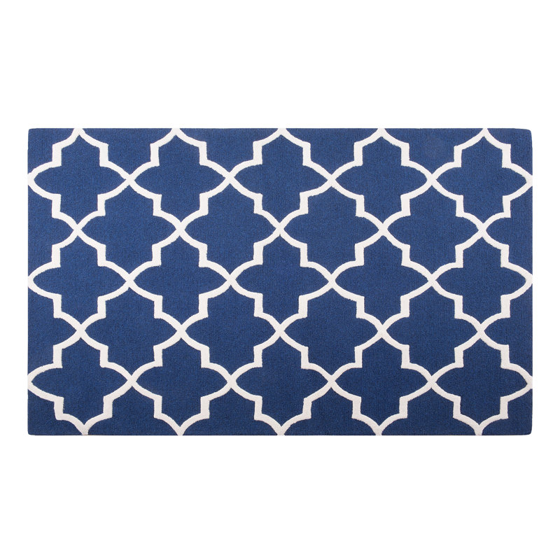 Geometric Wool Hand Woven Area Rug, Rectangle 160 x 230cm