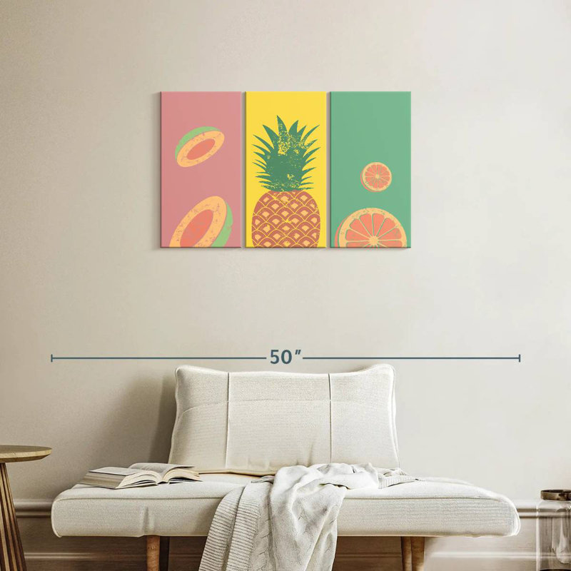 Doux fruits pastel, H 20 po x l 33 po