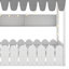 Lit simple au sol avec garde-corps, lit simple avec tente, lumières et 3 tablettes de rangement-328739591
