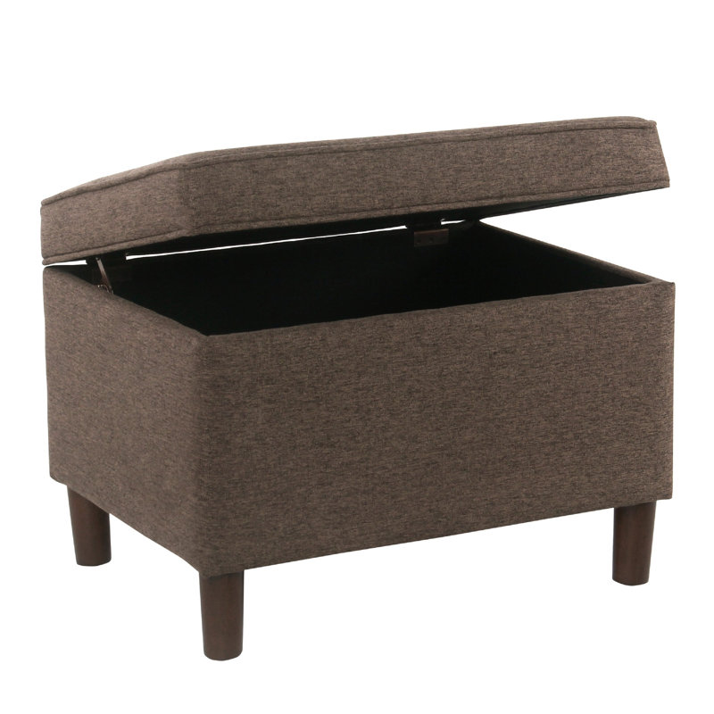 Kelemen Upholstered Ottoman, Brown Flat Weave