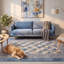 Tapis Eddy moderne à motifs mosaïques abstraites, bleu, gris, or, crème, ivoire, lavable à la machine, antidérapant, à poils courts, pour l'intérieur et l'extérieur, adapté aux animaux domestiques, idéal pour le salon, la chambre, la salle à manger, l'entrée, le couloir ou le bureau.-1684056432