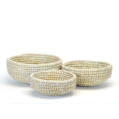BOLS EN PAILLE DÉCO S/3