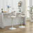 Bar Stools Set of 2 Modern White PU Counter Height Barstool, High Padded Swivel Adjustable Barstools with Back for Bar Counter and Kitchen Island-1388620925