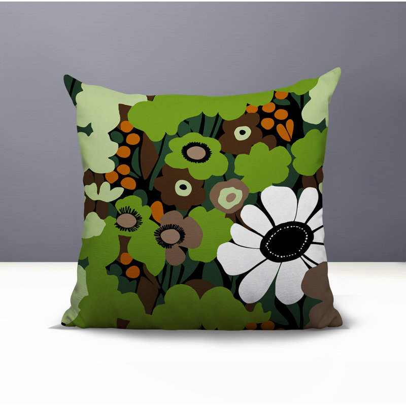 Coussin Maya, Carré 16 po, Chartreuse