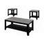 Ensemble de table, ensemble de 3 pièces, café, bout, côté, décor, salon, stratifié noir et gris, transitionnel-133605193